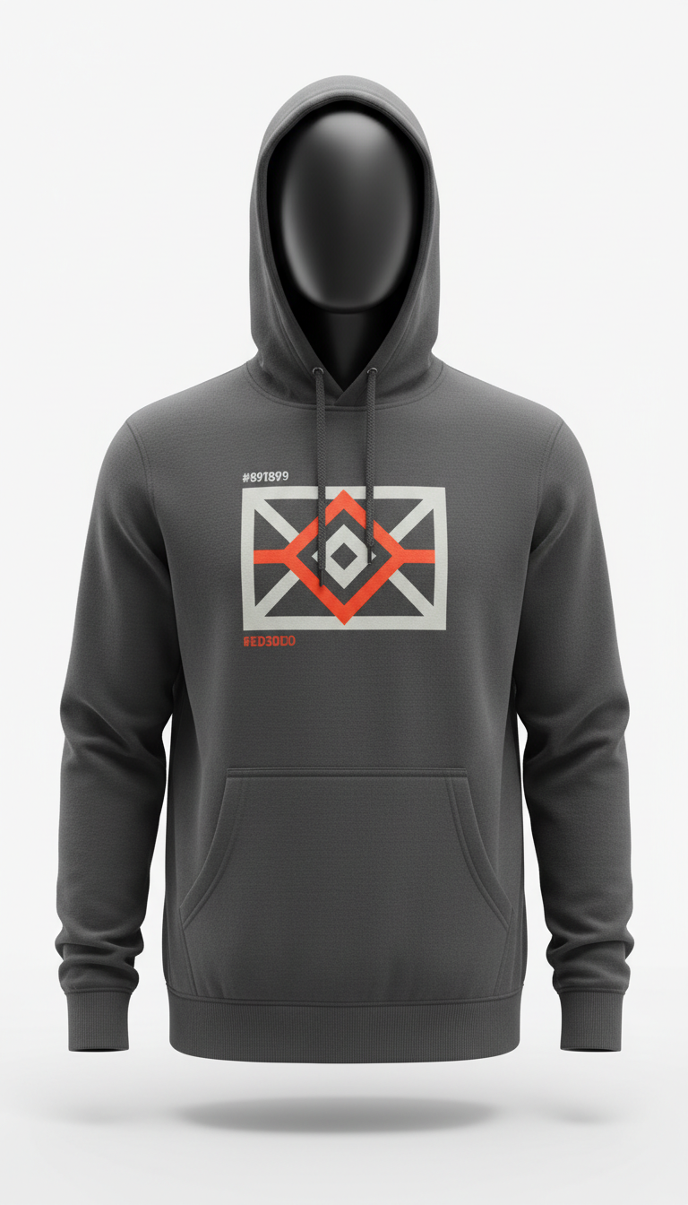 Charcoal Graphic Logo Hoodie